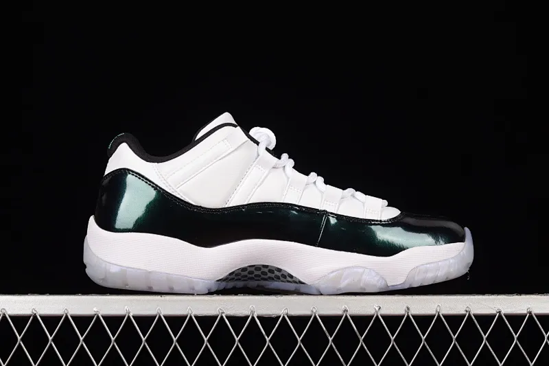 All categories Air Jordan Jordan series basketball shoes Air Jordan 11 F version Air Jordan 11 Low "Emerald" AJ11 Joe 11 Easter Chameleon Top layer genuine carbon 528895-145